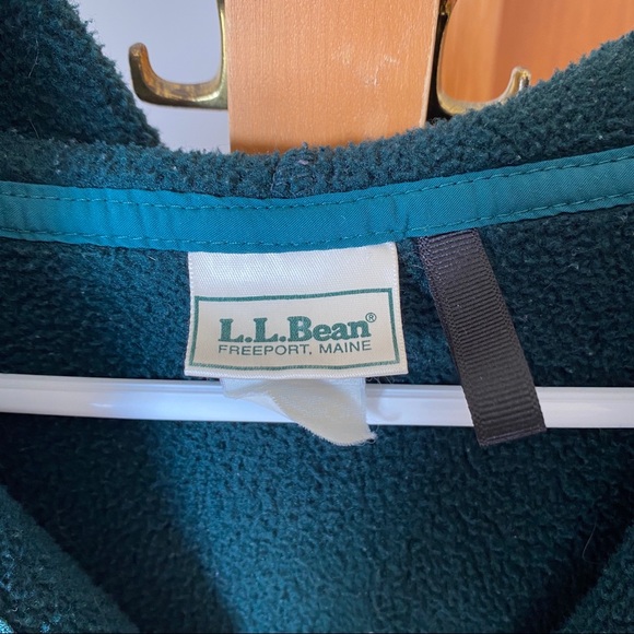 LL Bean Forest Green Fleece Zip-Up - Picture 9 of 9